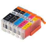 5 Pack Canon PGI-570XL & CLI-571XL Compatible High-Yield Ink Cartridges