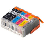 6 Pack Canon PGI-570XL & CLI-571XL Compatible High-Yield Ink Cartridges