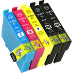 5 Pack Compatible Epson 603XL High Yield Printer Ink Cartridges