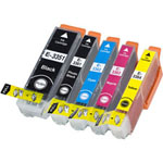5 Pack Compatible Epson 33XL High Yield Printer Ink Cartridges