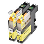 2 Pack Brother LC125Y Yellow Compatible Super High-Yield Ink Cartridges