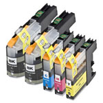 5 Pack Brother LC127 & LC125 Compatible Super High-Yield Ink Cartridges