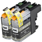 2 Pack Brother LC223 Ink - Black Compatible High-Yield Cartridges (Replaces LC221)