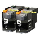 2 Pack Brother LC229BK Black Compatible Super High-Yield Ink Cartridges