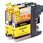 2 Pack Brother LC225Y Yellow Compatible Super High-Yield Ink Cartridges
