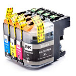 4 Pack Brother LC227 & LC225 Compatible Super High-Yield Ink Cartridges