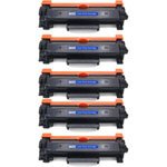 5 Pack Brother TN2420 Black Compatible High-Yield Toner Cartridges