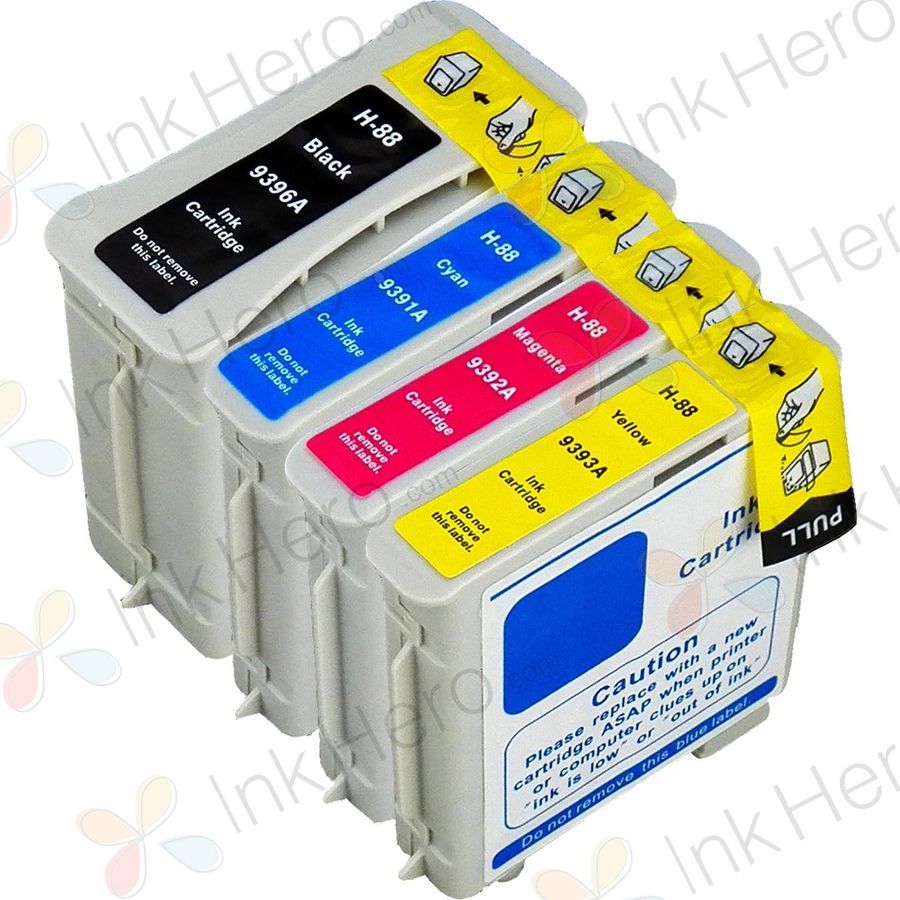 4 Pack HP 88XL High-Yield Compatible Ink Cartridges