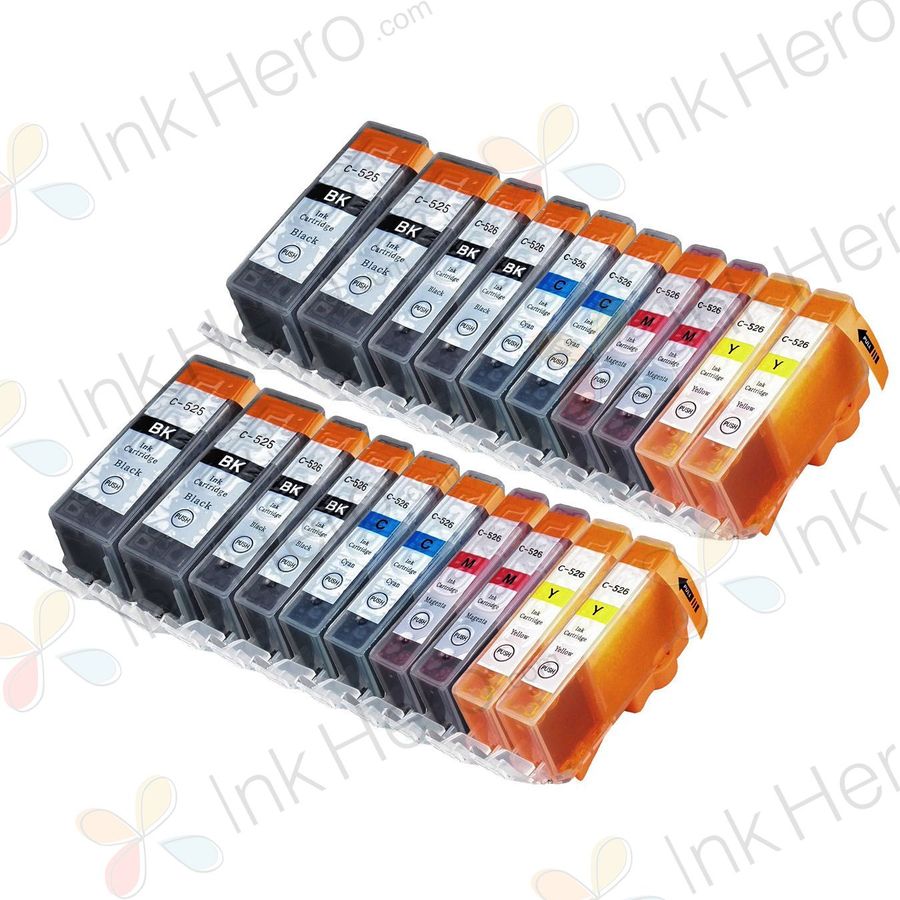 20 Pack Canon PGI-525 & CLI-526 Compatible Ink Cartridges